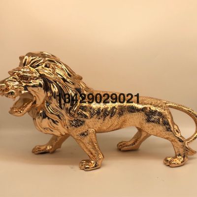 Lion Ornaments. Gold and Silver. Electroplating Decoration Lion.