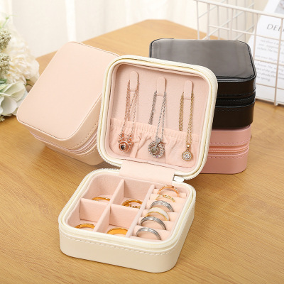 European-Style Simple Ring Eardrops Earrings Storage Box Large Capacity Box Necklace Earring Jewelry Box in Stock Wholesale