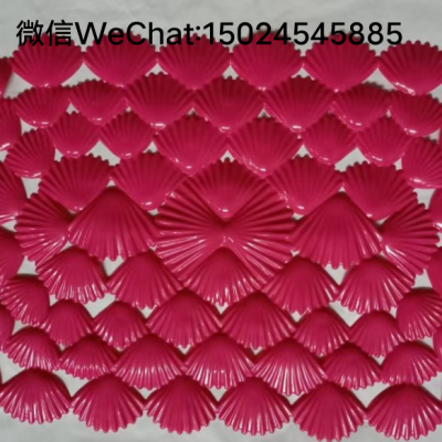 Oval Solid Color Shell Non-Slip Mat Bathroom Mats with Suction Cup Mat Bath Water Leakage Massage Mat Mat