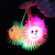 Luminous Toys Stall Supply Luminous Square Hairy Ball Caterpillar Glowing Hedgehog Elastic Flash Vent Ball