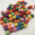 10 * 10mm Color Square Wooden Bead Letter Square Beads Scattered Beads DIY Jewelry Bracelet Bracelet Accessories