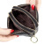 European and American First Layer Cowhide Simple Fashion Mini Clutch Triple Zipper Coin Pocket Key Coin Purse Genuine Leather