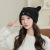 Knitted Woolen Cap Women's Autumn and Winter Japanese Style Cartoon Cute Rabbit Ears Hat Korean Style Pile Heap Cap Thermal Head Cover Beanie Hat