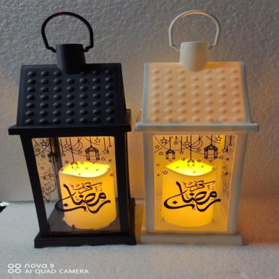 Ramadan House Top Single Wax Three Wax Bulb Line Lamp Flame Lamp Large Lantern Storm Lantern Square Light