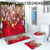 Christmas Bathroom Water-Absorbing Non-Slip Mat Toilet Four-Piece Carpet Combination Set Floor Mat Bath Mat Foot Mat