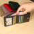 First Layer Cowhide RFID Anti-Degaussing Short Women's Wallet Simple Stitching Leather Ultra-Thin Multi-Card-Slot Wallet for Women