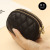 First Layer Cowhide Rhombus Small Clutch Wallet Keychain Coin Bag Storage Bag Double Layer Zipper Genuine Leather Coin Purse Female