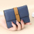 2022fashion Color Contrast First Layer Cowhide Wallet Multi-Card-Slot Card Holder Coin Purse Short Folding Wallet Women's Genuine Leather