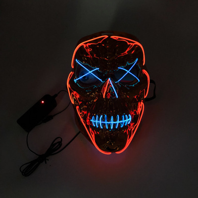 Halloween Electroplate Cyclops Luminescent Light Mask Cospla Party Supplies Cross-Border Hot Horror Luminous Mask