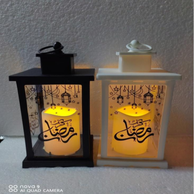 Ramadan Flat Top Square Single Wax Three Wax Bulb Line Lamp Flame Lamp Large Lantern Storm Lantern
