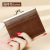 Cross-Border Oil Wax Leather Leather Organ Card Holder Large Capacity Multiple Card Slots Certificate Holder Retro Clipped Button Business Card Holder Wholesale