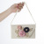 Korean Style Flower Dinner Bag Handmade Inlaid Flower Clutch Large Capacity Floral Decorations Evening Bag Tassel Square Banquet Bag