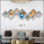 Special-Shaped Seven-Combination Living Room Sofa Background Wall Aluminum Alloy Baked Porcelain with Spot Drill Modern Light Luxury Decorative Painting