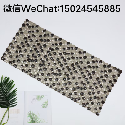 Cobblestone Bathroom Mats Household Non-Slip Mats Massage Mat with Suction Cup Bath Waterproof Foot Mat PVC