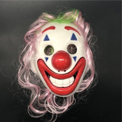 Halloween Clown Red Lips with Wig Mask Factory Direct Sales New Funny Mask Ghost Festival Ball Props