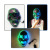 Halloween New Luminous Mask Color Plating Skull Ghost Luminescent Light Cross-Border Party Supplies Horror Mask