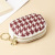 New Cowhide Mini Wallet Double Zipper Fashion Special-Interest High Sense Ins Houndrs Thooth Genuine Leather Coin Purse Women