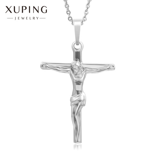 xuping jewelry alloy couple necklace pendant cross pendant men‘s and women‘s social personality hip hop retro pendant