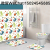 Flannel Printed Mat Set Four-Piece Set Toilet Seat Cover Pad + Shower Curtain Bathroom Water-Absorbing Non-Slip Mat Factory Direct Sales