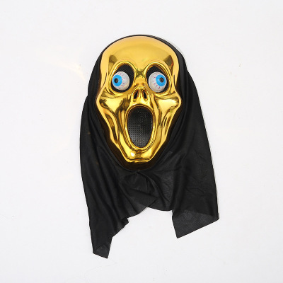 Halloween Scream Ghost Mask Popular with Cloth Exclusive for Cross-Border Party Supplies Factory Direct Sales Horror Mask