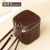 Oil Wax Leather Genuine Leather Hand Holding Bucket Bag Ins Retro Style Niche Lipstick Small Object Storage Coin Purse Female