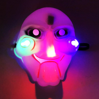 Halloween Saw Horror Luminous Mask New Movie Theme Killer Party Supplies Cross-Border Horror Mask