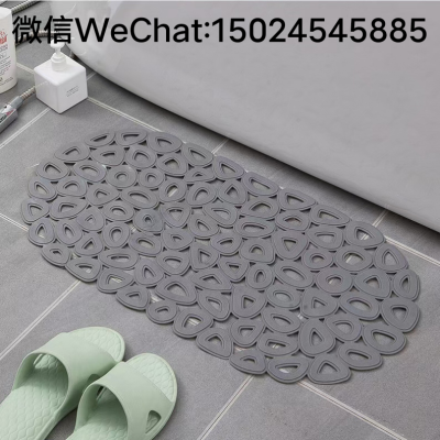 Oval Bathroom Non-Slip Mat Bath Water-Proof Massage Floor Mat with Suction Cup Solid Color Foot Mat Hotel and Hotel Floor Mat