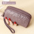 New Fashion Long Clutch Women's First Layer Cowhide Embossed Mother Clutch Leather Triple Zipper Long Wallet