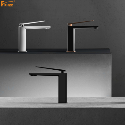 Firmer Copper Solid New High-End Gun Gray Hot and Cold Water Basin Faucet Washbasin Faucet