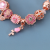 2022 Panjia New Little Daisy Flower Bracelet Gold Plating Pink Oil-Spot Glaze Flowers Jewelry Female Factory Wholesale