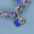 Amazon Hot Sale Designer Star and Moon Pendant Jewelry Royal Blue Large-Hole Bead Bracelet Wholesale Bead String Jewelry