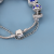 Amazon Hot Sale Designer Star and Moon Pendant Jewelry Royal Blue Large-Hole Bead Bracelet Wholesale Bead String Jewelry