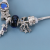 2022 New Spaceman Astronaut Pendant Bracelet DIY Alloy Large Hole Beads Star Moon Bracelet Wholesale