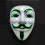 LED Luminous Mask Horror Grimace Fluorescent Mask Festival Ball Luminescent Light Mask Glowing Vendetta V-Shaped Mask