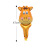 Cartoon Animal Thunder Sticks Hand-Held Balloon Push Scan Code Small Gift Children Aluminum Foil Stick Patting Stick Aluminum Film Balloon