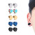 Trendy Men's Fashion Korean Style Non-Piercing Earrings Earrings Magnet Magnet Men's Ear Clip Factory Direct Sales Single Simple round
