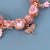 2022 Panjia New Little Daisy Flower Bracelet Gold Plating Pink Oil-Spot Glaze Flowers Jewelry Female Factory Wholesale