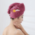 Coral velvet hair-drying cap