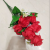 Factory Direct Sales Practical Simulation Plastic Flowers 10 French Rose Shooting Props Indoor and Outdoor Decoration DIY Flower Arrangement