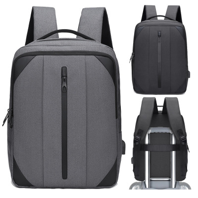Oxford Cloth Backpack Men's Waterproof Commuter Backpack USB Charging Backpack 15.6-Inch Computer Bag Large Capacity