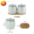 Japanese-Style Ceramic High Temperature Resistant Thickened Lard Jar Seasoning Box Suit Cruet