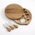 Hz532 Acacia Mangium round Cheese Cheese Plate Pizza Bread Fruit Knife Combination Set Dish Picnic Plate