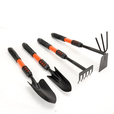 Gardening Tools Household Spade Five Tooth Rake Dual-Use Hoe Size Shovel Four-Piece Three-Piece Set Gardening Tool Kit园林