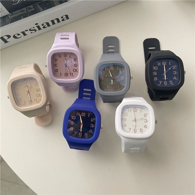 Best-Seller on Douyin Internet Celebrity Square Watch Female Ins Preppy Style Quartz Watch Student Unicorn Korean Style Electronic Watch