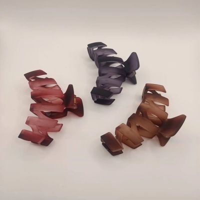 Cross-Border Girl Hair Claw Tie-Dyed Color Series Grip Joker Hairclip Back Head Clip Updo Hair Accessories Cute Japanese Style Female