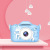 Puqing Double Photography Foreign Trade Supply Children's Camera X200 Unicorn-Shaped Silicone Case Blue Pink Two-Color Children's Toys