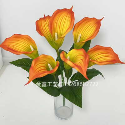 7 heads Lily Artificial Flower High Quality Wedding Home Photography Decoration Artificial Calla Lily Flower Decoration