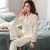 2022 New Long Sleeve Pajamas Women's Spring and Autumn Cotton Classic Style Korean Style Home Wear Can Be Worn outside Ins Style Suit