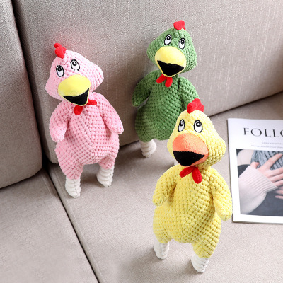 Cross-Border Hot Selling Dog Toy Sounding Plush Toy Pet Toy Gnawing Molar Screaming Chicken Wholesale Factory Direct Sales