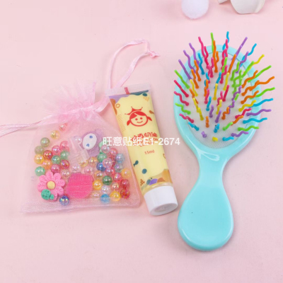 Cream Glue Comb Airbag Comb Small Cute Children DIY Handmade DIY Material Kit Beauty Blogger Comb